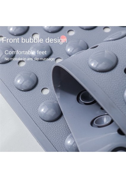 Küvet Mat Kaymaz Kauçuk Duş Paspası Tahliye Delikleri Vantuzlar Hızlı Drenaj Ayakları Masaj Banyosu Gri Gri (Yurt Dışından) indirimleri