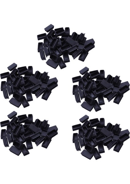 Plastik Blanking Uç Kapağı Tüp Tüpü Ekler 25MMX50MM 200 Pcs Siyah (Yurt Dışından)
