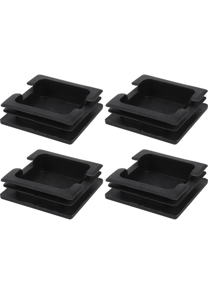 75MM x 75MM Plastik Kare Kapaklar Tüp Boru Ekleri Uçları Boşaltma 4 Adet (Yurt Dışından)