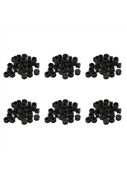Yuvarlak Masa Sandalye Bacak Tüp Boru Ekleme Kapağı 19MM Dia 180PCS Siyah (Yurt Dışından)