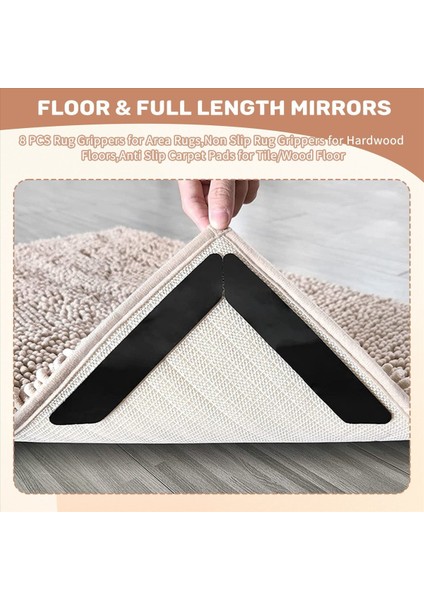 8 Adet Alan Halıları Için Halı Tutucular Parke Zeminler Için Kaymaz Halı Tutucular Fayans/ahşap Zemin Için Kayma Halı Pedleri (Yurt Dışından) indirimleri