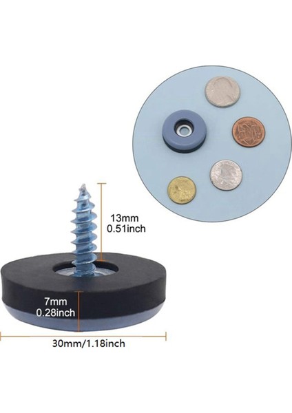 40PCS Mobilya Planörleri Ptfe Kiremitli Parke Zeminler Için Vidalı Zemin Koruyucusu ile Kolay Hareket Eden Kaydırıcılar 30MM Yuvarlak (Yurt Dışından) fiyatları