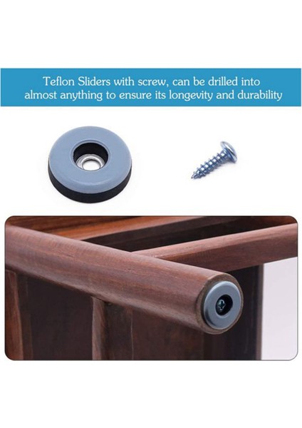 40PCS Mobilya Planörleri Ptfe Kiremitli Parke Zeminler Için Vidalı Zemin Koruyucusu ile Kolay Hareket Eden Kaydırıcılar 30MM Yuvarlak (Yurt Dışından) fırsatları