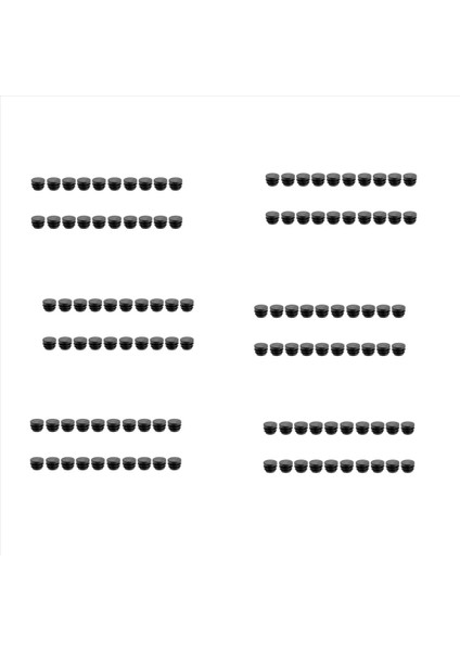 Blanking Uç Kapaklar Yuvarlak Tüp Ekleme Kapak 19MM Dia 120 Pcs Siyah (Yurt Dışından)