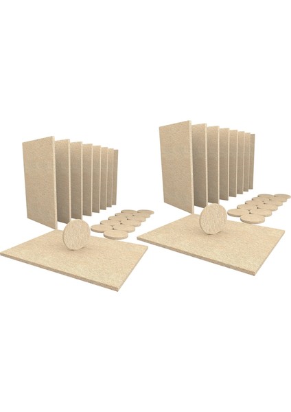 16 Büyük Kendinden Çubuk Mobilya Keçe Çarşafları Ahşap Zemin ve Mobilya Korumak Için 24 Yuvarlak Keçe Pedleri (Yurt Dışından)