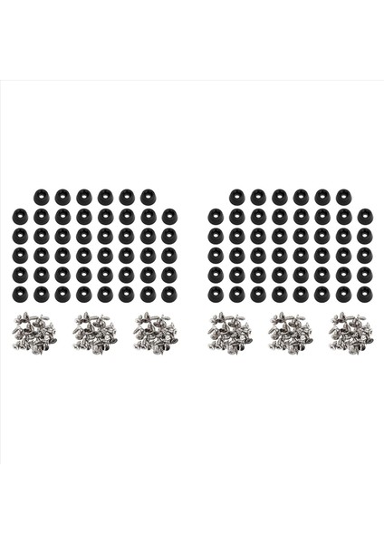 240 Pcs Yumuşak Kesme Tahtası Paslanmaz Çelik Vidalı Kauçuk Ayaklar 0 28 x 0 59 Mobilya ve Aletler Için (Yurt Dışından)
