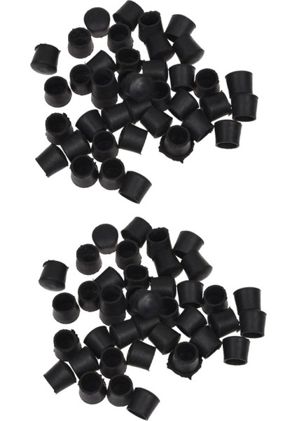 80 Pcs Siyah Kauçuk Sandalye Masa Ayakları Boru Tüp Tüp Boru Uç Kapaklar 14MM (Yurt Dışından)