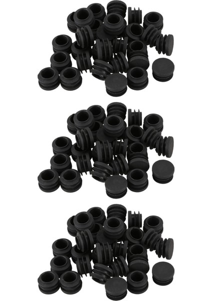 Yuvarlak Masa Sandalye Bacak Tüp Boru Ekleme Kapağı 19MM Dia 90PCS Siyah (Yurt Dışından)