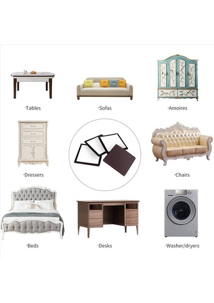 32PC Mobilya Kaydırıcıları ve Planörleri Kare Kendi Kendine Yapışkan Sandalye Bacak Kaydırıcıları Zemin Koruyucu Pedler Hareketli Mobilya Için - B (Yurt Dışından) indirimleri