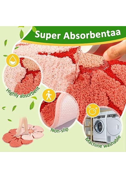 Sevimli Banyo Halı Banyo Paspasları Süper Emici Yumuşak Mikrofiber Slip Olmayan Banyo Pasası Giriş Kapısı Mat Tuvalet Küvet Halı C (Yurt Dışından) indirimleri