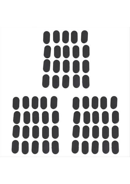 Oval Masa Sandalye Bacak Tüp Borusu Uç Kapak 40MM x 20MM 60PCS Siyah (Yurt Dışından)