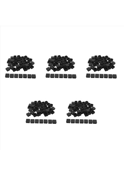Sandalye Bacak Plastik Blanking Uç Kapak Kare Tüpü Ekle Siyah 20MMX20MM 250PCS (Yurt Dışından)