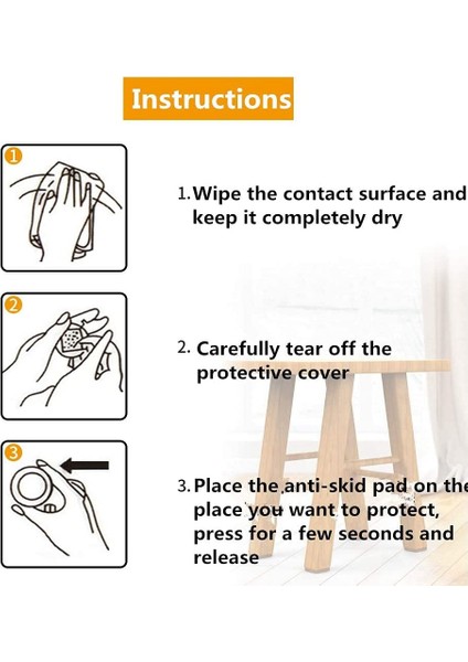 Anti Kayma Mobilya Ped Kendi Kendine Yapışkan Yuvarlak Kaymaz Kalınlaştırılmış Ayaklar Zemin Koruyucular Masa Masa Sandalye Kanepe (Yurt Dışından) indirimleri