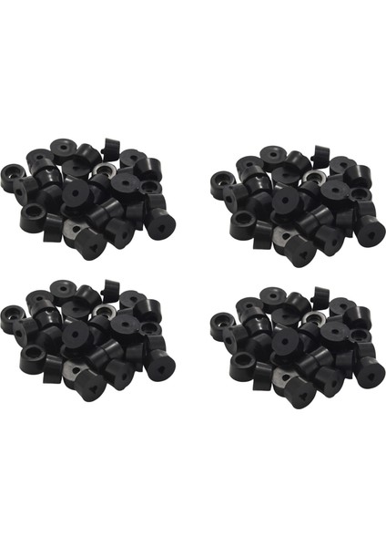 Ev Mobilyaları Siyah Kauçuk Ayaklar 13 mm x 7 mm 120 Pcs (Yurt Dışından)