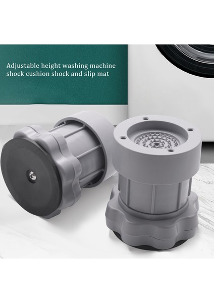 4pc Ayarlanabilir Çamaşır Makinesi Titreşim Anti Pad Şok Yok Ayakları Mat Buzdolabı Zemin Mobilya Koruyucu Gray (Yurt Dışından) fiyatları