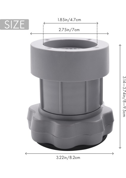 4pc Ayarlanabilir Çamaşır Makinesi Titreşim Anti Pad Şok Yok Ayakları Mat Buzdolabı Zemin Mobilya Koruyucu Gray (Yurt Dışından) fırsatları