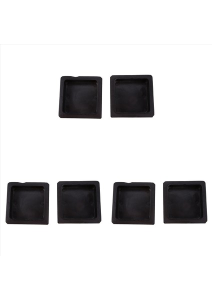 100MM x 100MM Plastik Yivli Kare Uç Kapak Kapak Tüpü 6 Adet Ekler (Yurt Dışından)