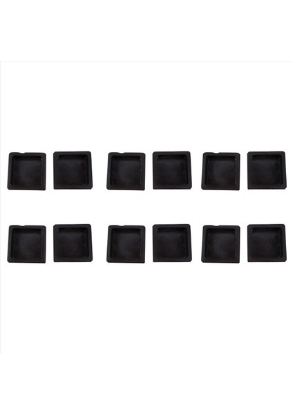 100MM x 100MM Plastik Yivli Kare Uç Kapak Kapak Tüpü 12 Adet Ekler (Yurt Dışından)