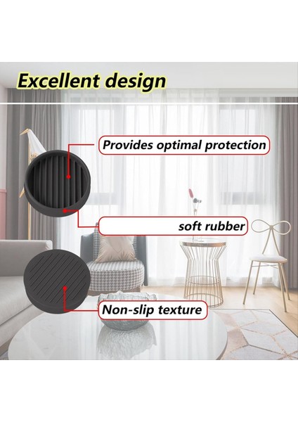 4pcs Yuvarlak Kauçuk Mobilya Caster Bardakları Slayt Anti Mobilya Pedleri Yatak Durdurucu Zemin Koruyucuları Siyah (Yurt Dışından) fırsatları