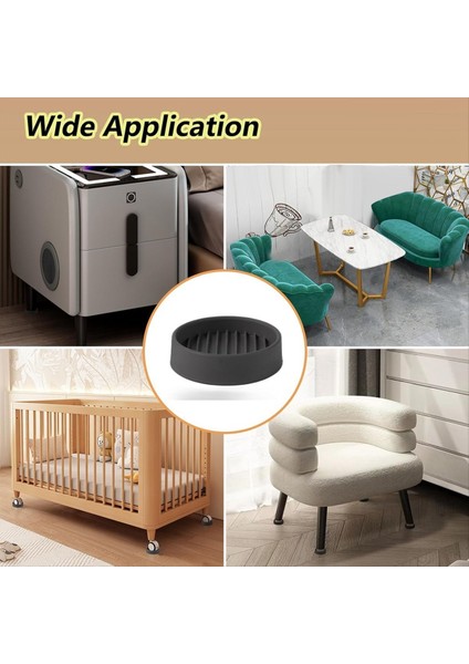 4pcs Yuvarlak Kauçuk Mobilya Caster Bardakları Slayt Anti Mobilya Pedleri Yatak Durdurucu Zemin Koruyucuları Siyah (Yurt Dışından) indirimleri