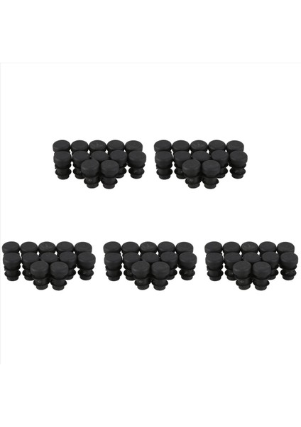 60 Pcs Plastik 12MM Boru Uç Barkan Kapaklar Bung Tüp Takma Tapa Yuvarlak Siyah (Yurt Dışından)