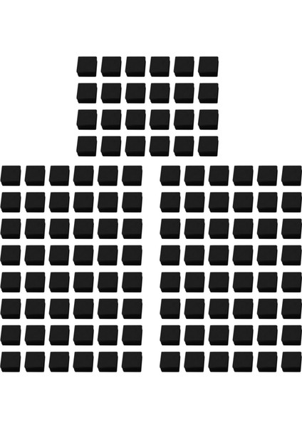 120 Pcs 30MM x 30MM Plastik Yivli Kare Uç Kapaklar Black Insert (Yurt Dışından)