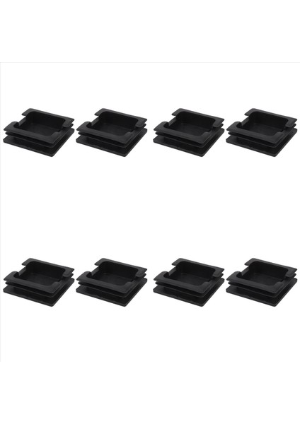 75MM x 75MM Plastik Kare Kapaklar Tüp Boru Ekleri Uçlarını Boşaltma 8 Adet (Yurt Dışından)