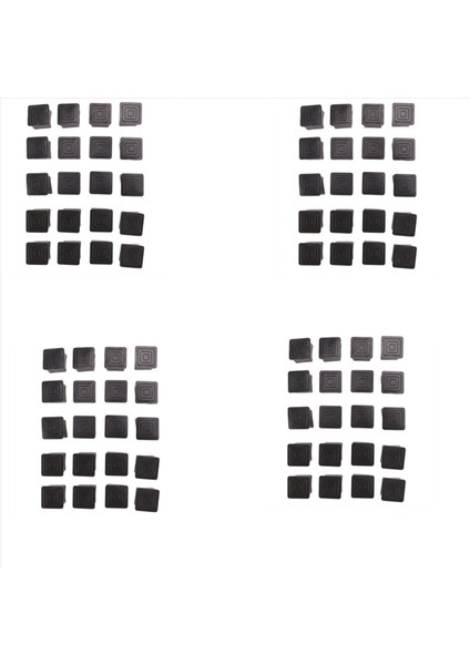 80PCS Kare Sandalye Masa Bacak Ayağı Kauçuk Kapakları Koruyucular 25MM x 25MM (Yurt Dışından)