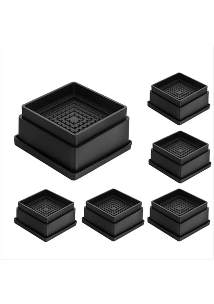 Yatak Yükselticileri 1 Inç 6pcs Ayarlanabilir Yatak Mobilya Yükseltici Ağır Hizmet Tipi Yatak Asansörleri Kanepe Yatak Masa Için Lastik Ped ile Yükseltici (Yurt Dışından)