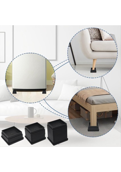 Yatak Yükselticileri 1 Inç 6pcs Ayarlanabilir Yatak Mobilya Yükseltici Ağır Hizmet Tipi Yatak Asansörleri Kanepe Yatak Masa Için Lastik Ped ile Yükseltici (Yurt Dışından) fırsatları