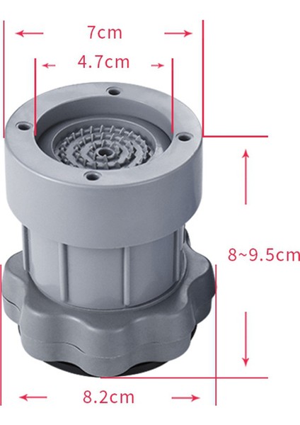 8pc Ayarlanabilir Çamaşır Makinesi Anti Titreşim Anti Pad Şok Yok Ayakları Mat Buzdolabı Zemin Mobilya Koruyucu Gray (Yurt Dışından) fiyatları