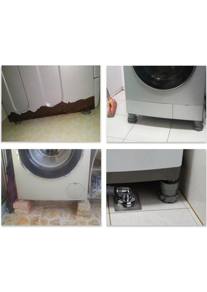 8pc Ayarlanabilir Çamaşır Makinesi Anti Titreşim Anti Pad Şok Yok Ayakları Mat Buzdolabı Zemin Mobilya Koruyucu Gray (Yurt Dışından) fırsatları