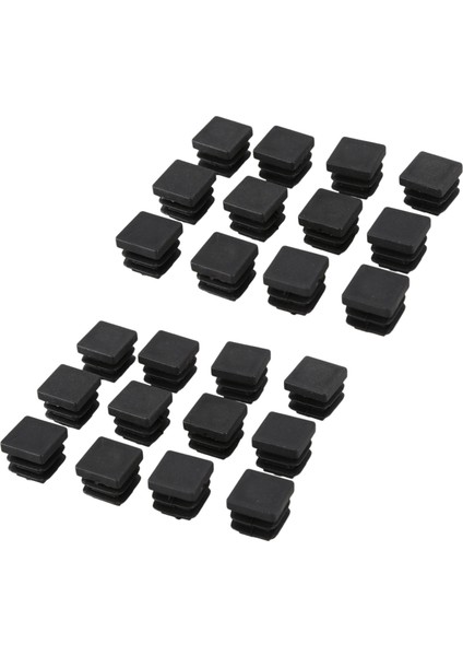 24 Adet 15MM x 15MM Plastik Kare Kapaklar Tüp Boru Ekleri Uçlarını Boşaltma (Yurt Dışından)