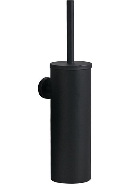 304 Paslanmaz Çelik Silindirik Fırçalı Siyah Dikey Tuvalet Fırçası Duvar Monte Banyo Tuvalet Temizlik Malzemeleri (Yurt Dışından)