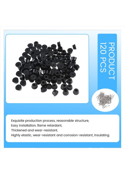 120 Pcs Yumuşak Kesme Tahtası Paslanmaz Çelik Vidalı Kauçuk Ayaklar 0 28 x 0 59 Mobilya ve Aletler Için (Yurt Dışından) modelleri