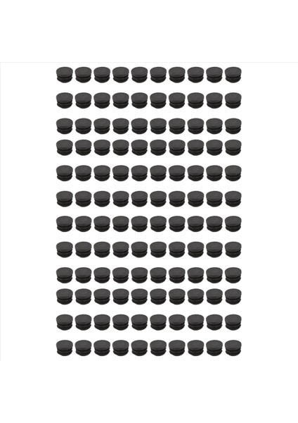 Yuvarlak Masa Sandalye Bacak Tüp Boru Ekleme Kapağı 19MM Dia 120PCS Siyah (Yurt Dışından)