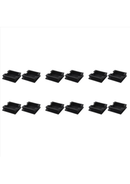 75MM x 75MM Plastik Kare Kapaklar Tüp Boru Ekleri Uçları Boşaltma 12 Adet (Yurt Dışından)