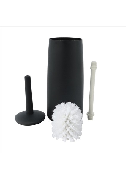 4x Tuvalet Fırçaları ve Tutucular Tuvalet ile Tutucu ile Koyu Gri Banyolar Için Koyu Gri Modern Tasarım Tuvalet Fırçası Kapaklı (Yurt Dışından)
