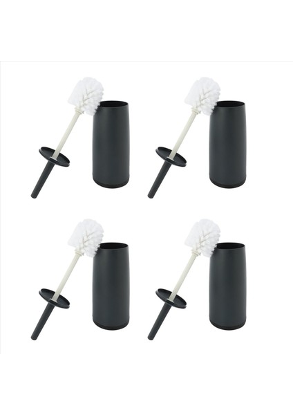 4x Tuvalet Fırçaları ve Tutucular Tuvalet ile Tutucu ile Koyu Gri Banyolar Için Koyu Gri Modern Tasarım Tuvalet Fırçası Kapaklı (Yurt Dışından) fiyatları