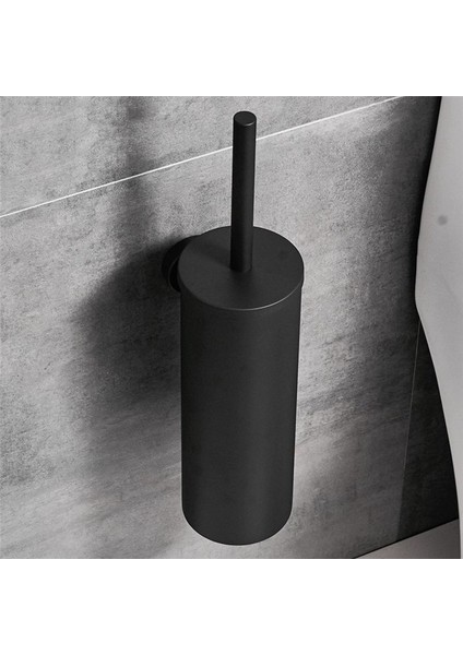 304 Paslanmaz Çelik Silindirik Fırçalı Siyah Dikey Tuvalet Fırçası Duvar Monte Banyo Tuvalet Temizlik Malzemeleri (Yurt Dışından) fırsatları