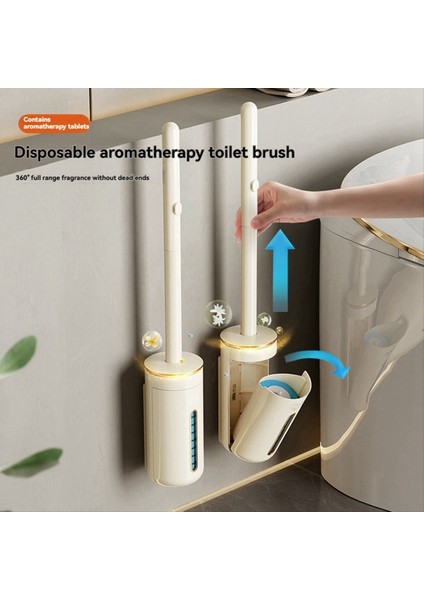 Uzun Saplı Çevre Dostu Tuvalet Fırçası Duvara Monte Tek Kullanımlık Fırça Kafası Banyo Wc Temizleyici Yıkayıcı (Yurt Dışından) indirimleri