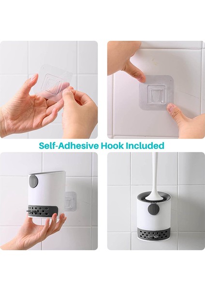 Tutucu ile 2x Tuvalet Fırçası Silikon Tuvalet Kasesi Temizleme Fırçası ve Tutucu Seti (Yurt Dışından) modelleri