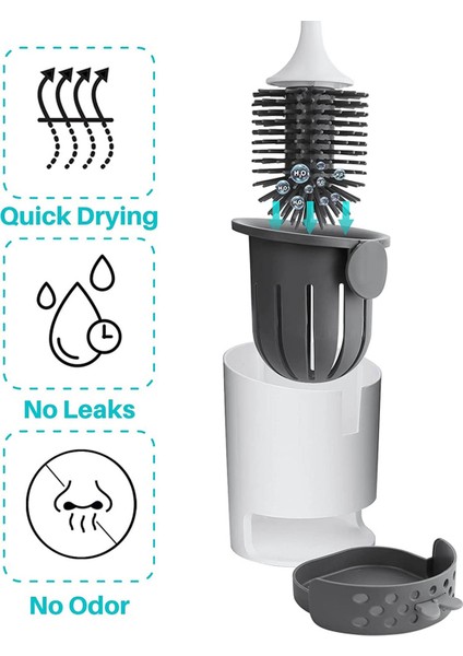 Tutucu ile 2x Tuvalet Fırçası Silikon Tuvalet Kasesi Temizleme Fırçası ve Tutucu Seti (Yurt Dışından) fırsatları