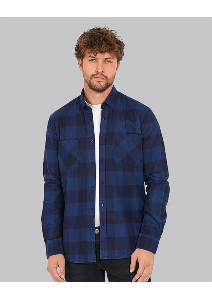 G-Altier Ekose Denim Gömlek