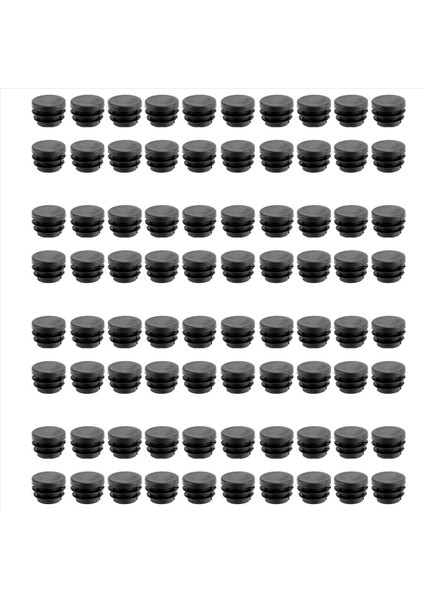 Blanking Uç Kapaklar Yuvarlak Tüp Ekleme Kapak 19MM Dia 80 Pcs Siyah (Yurt Dışından)