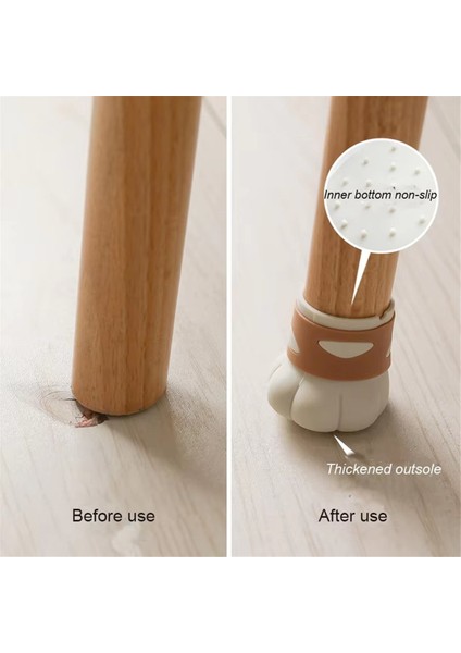 Silikon Sandalye Bacak Kapakları Kaymaz Kedi Pençe Tasarım Mobilya Ayak Kapakları Masa ve Sandalye Bacakları Için Zemin Koruyucular (Yurt Dışından) indirimleri