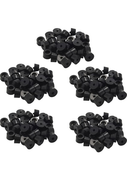 Ev Mobilyaları Siyah Kauçuk Ayaklar 13 mm x 7 mm 150 Pcs (Yurt Dışından)