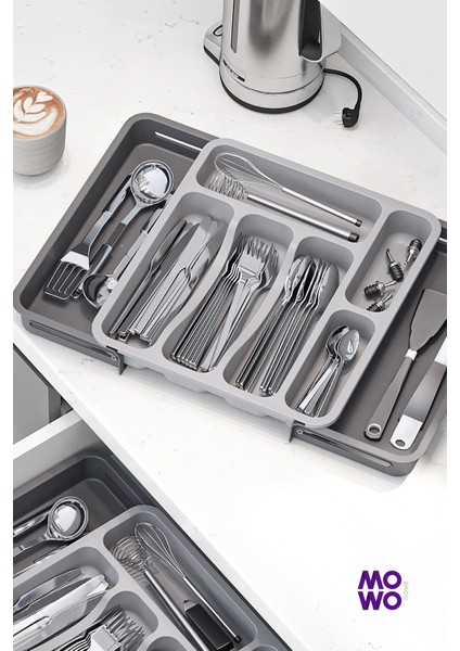 Çift Taraflı Uzayabilen Pratik Çekmece İçi Kaşıklık Organizer modelleri