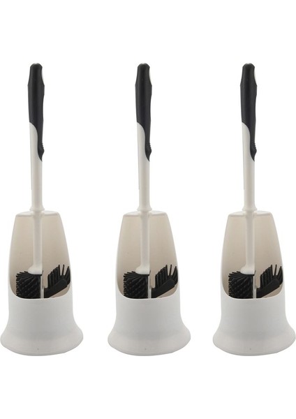 3x Tuvalet Fırçası ve Tutucu Tuvalet Kasesi Temizleme Fırçası Seti Jant Dudak Fırçası ve Banyo Için Depolama Caddy Altında (Yurt Dışından)