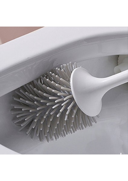 Tuvalet Fırçası ve Tutucu Seti Temizleme Fırçası ile Tuvalet Kase Fırçası Silikon Klozet Temizleyicileri Fırça Açık Gri (Yurt Dışından) fırsatları
